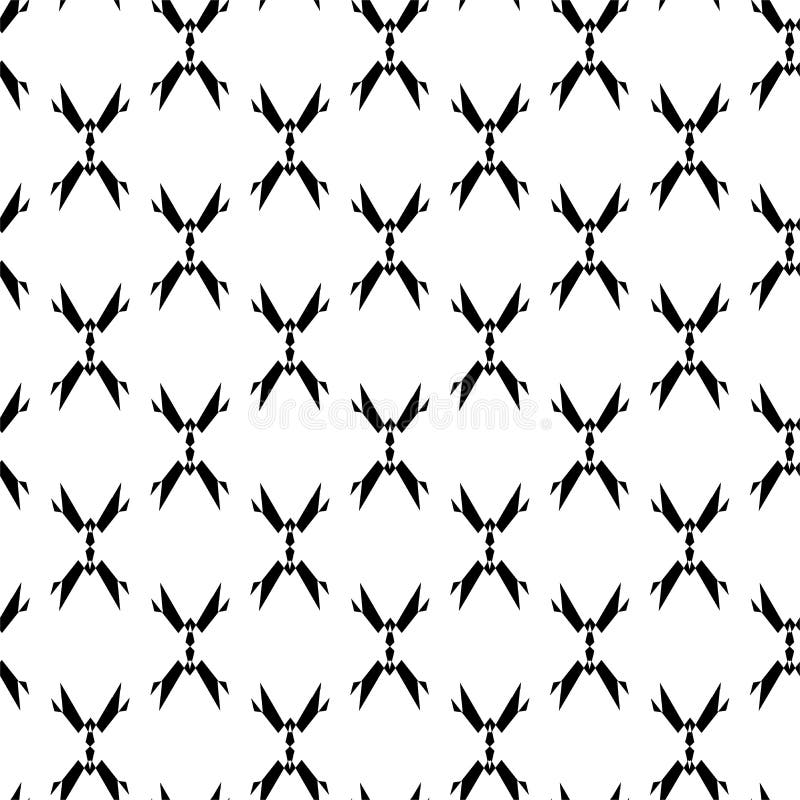Black and white seamless repeat pattern and vector image design royalty free illustration
