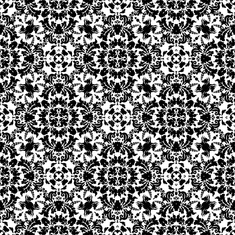 Black And White Seamless Repeating Vector Pattern. Stock Vector ...