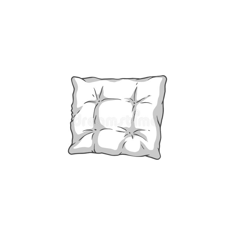Premium Vector  Head pillow from gaming chair doodle linear cartoon