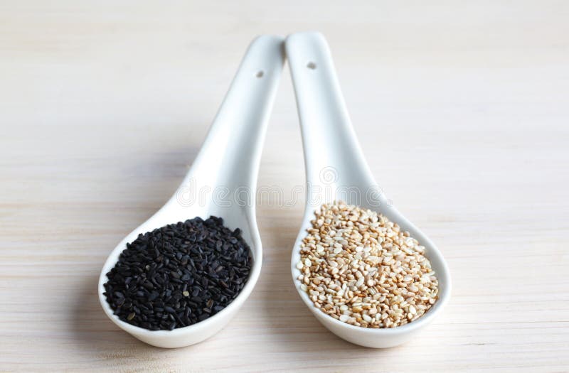 Black and white sesame seeds