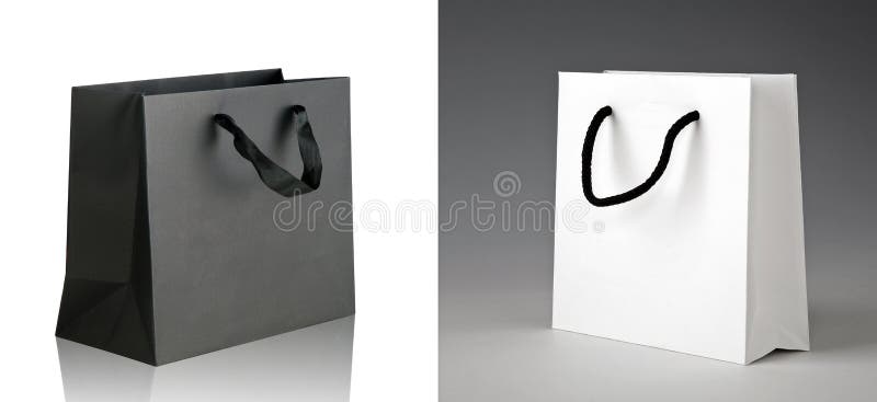 White shopping bag. stock image. Image of container, sale - 24226071