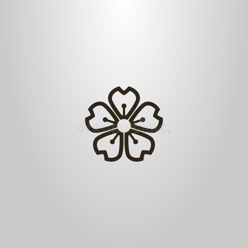 Leaf Simple Flower Black Stock Illustrations 13 208 Leaf Simple