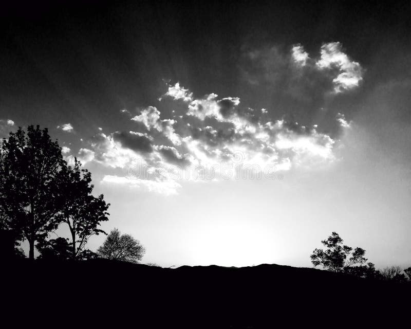 Black and white sky stock photo. Image of black, rays - 173160520