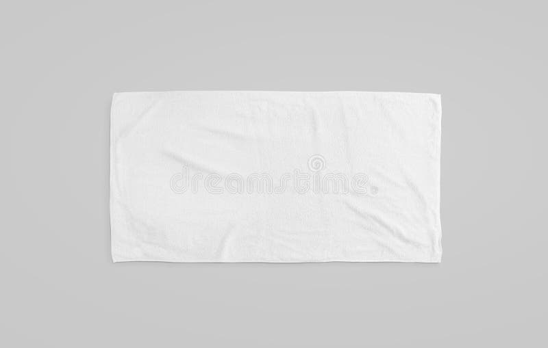 Black white soft beach towel mockup. Clear unfolded wiper