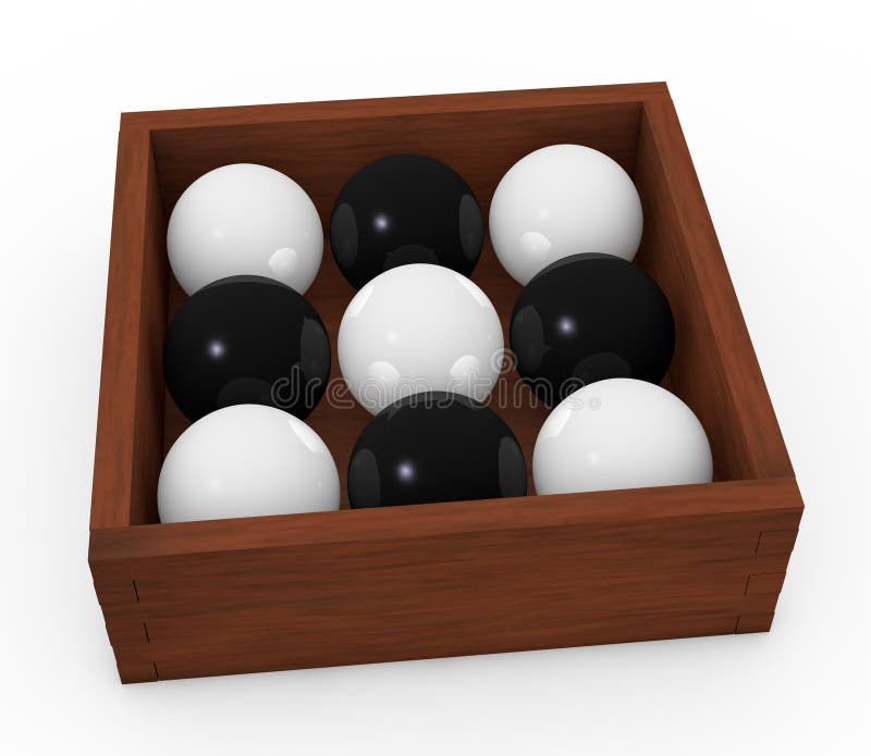 Black and white spheres stock illustration. Illustration of white