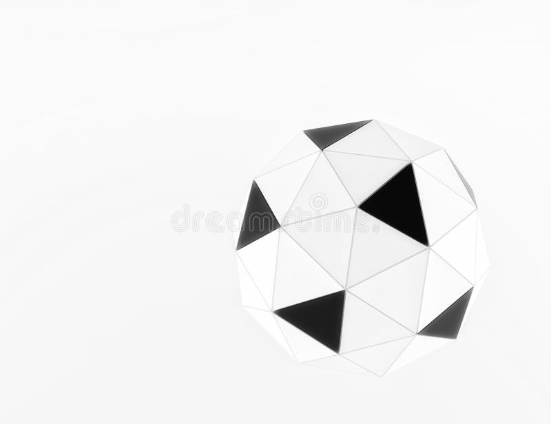 Black and White Spheres Geometry Background. Abstract 3d Render Stock