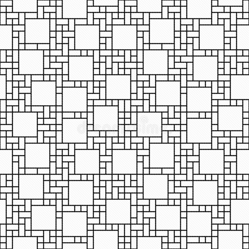 Black and White Square Abstract Geometric Design Tile Pattern Re stock photos