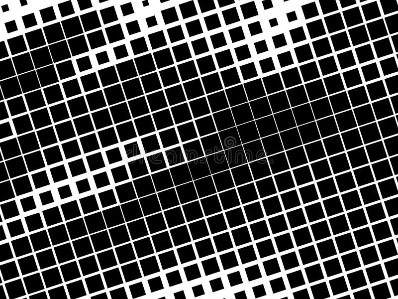 Black and White Square Halftone Mesh Pattern. Stock Illustration ...