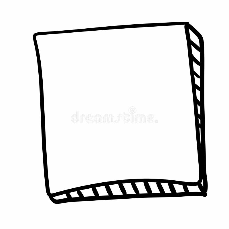 Black and White of Square Shape Stock Illustration - Illustration of