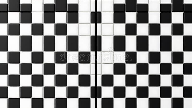 Black and White Square Tiles Grid background, wallpaper hd royalty free illustration