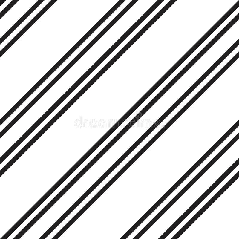 Black and White Stripe Seamless Pattern Background in Diagonal Style