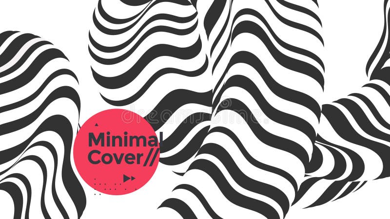 Black and white striped pattern. Fluid geometric royalty free illustration