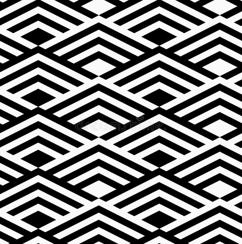 Black and White Striped Thick Diamonds Stock Vector - Illustration of