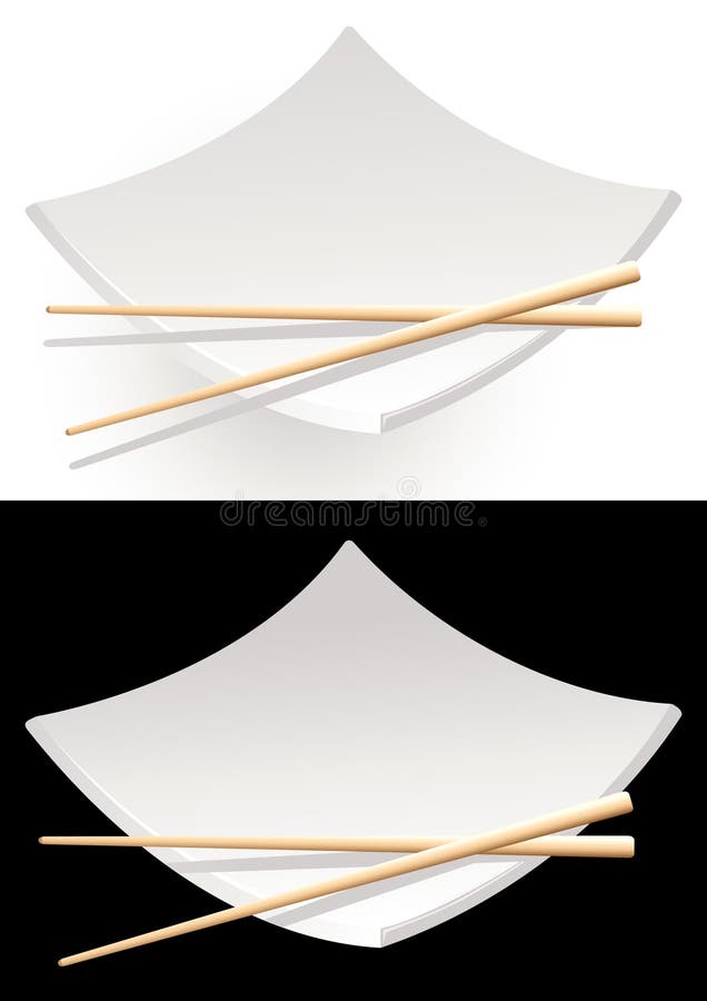 Black White Sushi Plates Stock Illustrations 9 Black White Sushi