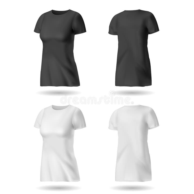 T-shirt Design Template (front & Back). Black and Stock Vector ...