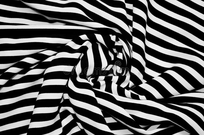 Black and White Textile As Background.Black and White Material Texture