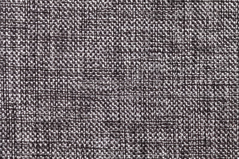 Black and White Textile Background Closeup. Structure of the Fabric
