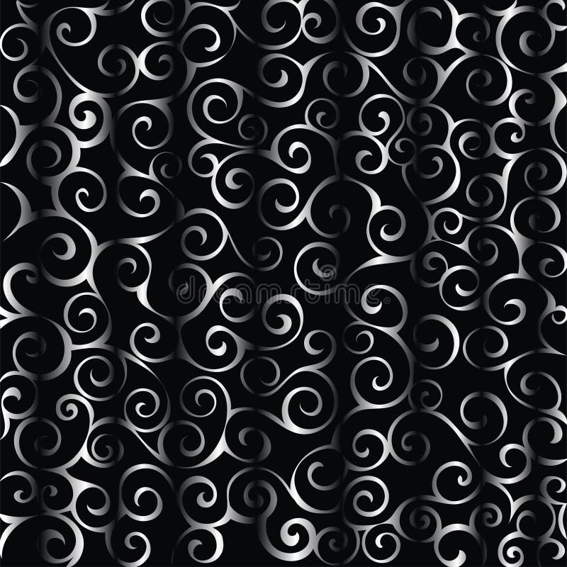 Black White Textile Pattern Background. Stock Vector Illustration of