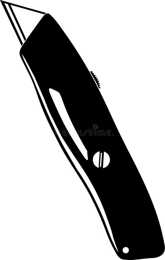 Black and White Utility Knife Illustration Stock Vector Illustration