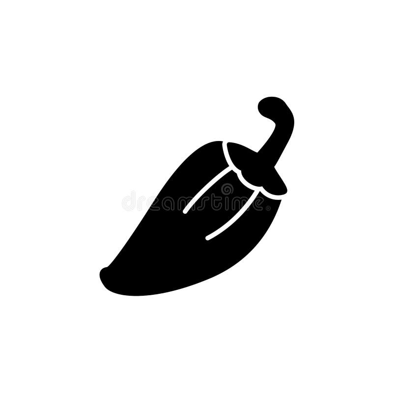 Black & white vector illustration of bell pepper vegetable. Flat