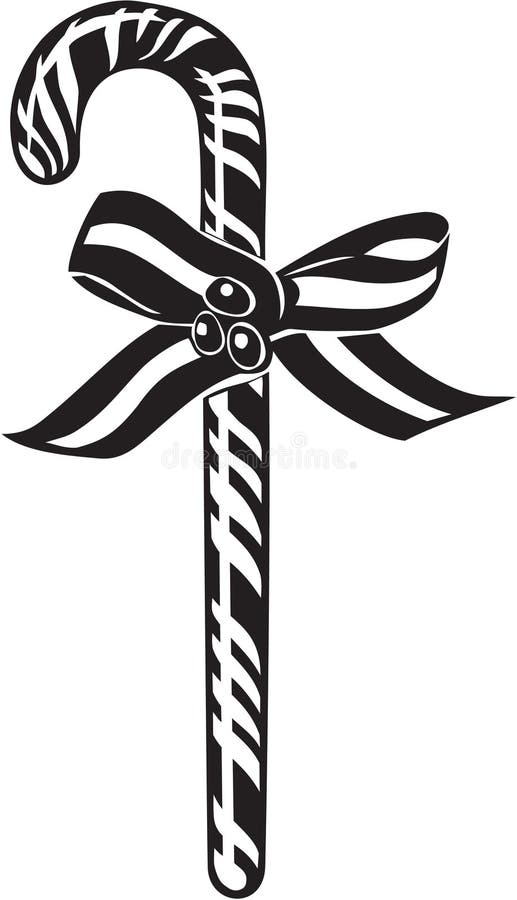 Black and White Candy Cane Illustration Stock Vector Illustration of