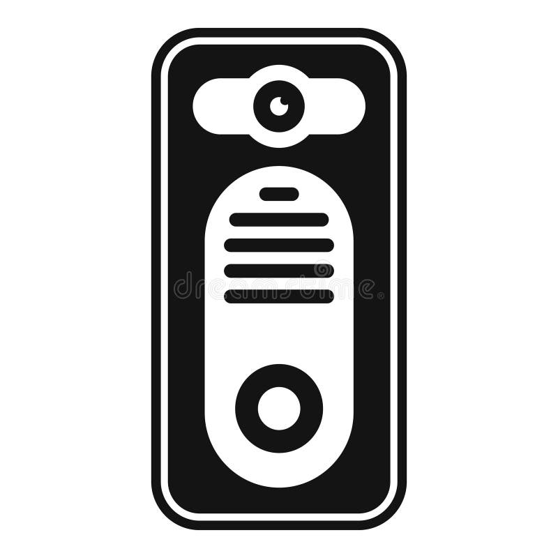 Black and white vector illustration of door intercom royalty free illustration