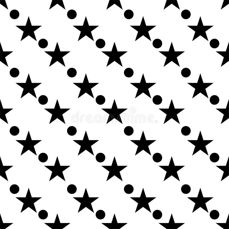 Black and White Vector Image and Seamless Repeat Pattern Design Stock ...