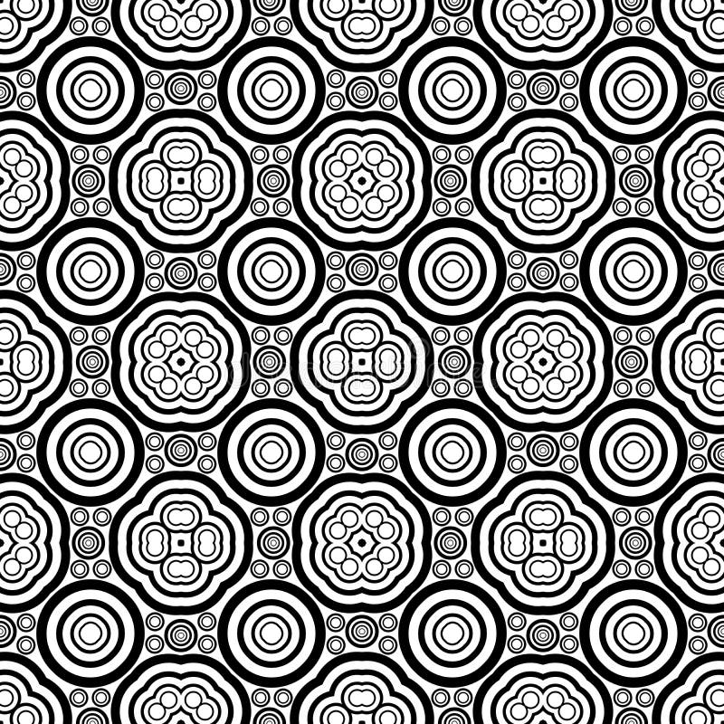 Seamless geometric vector black and white pattern royalty free illustration