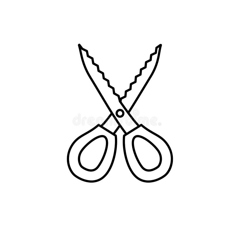 Zigzag scissors, illustration, vector on white background. 13757197 Vector  Art at Vecteezy