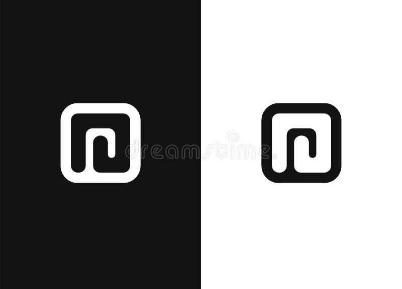 Black white version of the design element royalty free illustration