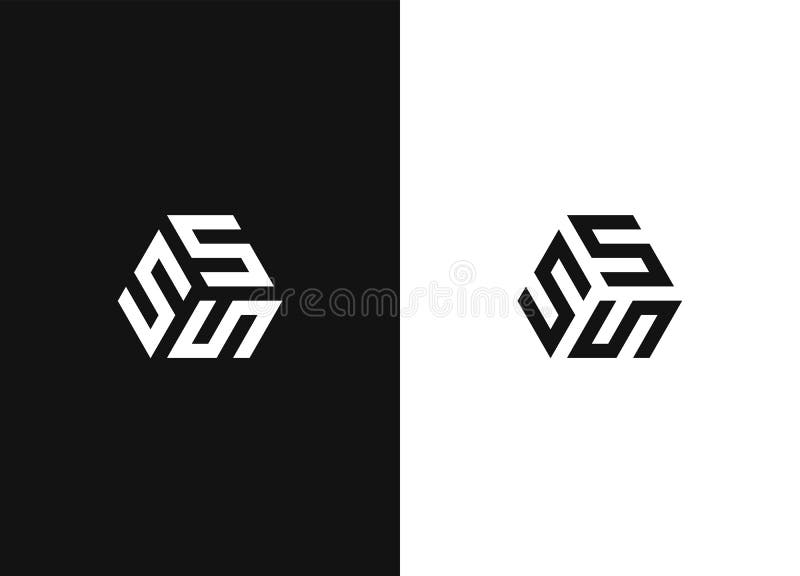 Black white version of the design element royalty free illustration