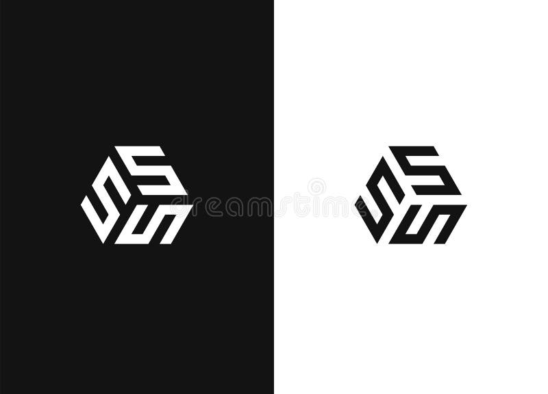 Black white version of the design element royalty free illustration