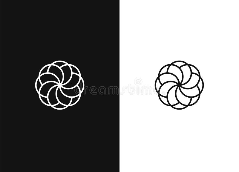 Black white version of the design element stock illustration