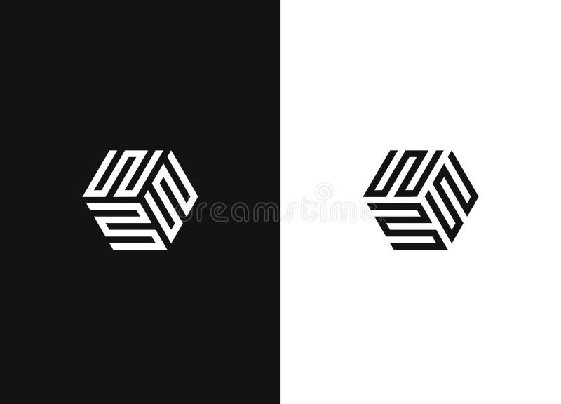 Black white version of the design element royalty free illustration