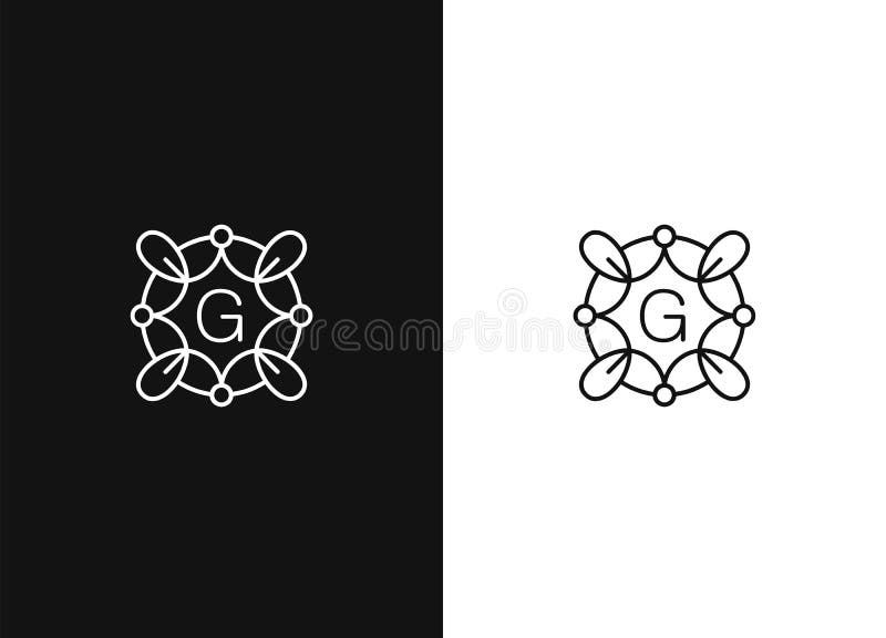 Black white version of the design element stock illustration