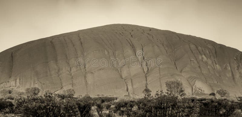 Black and White View of Northern Territory Outback Park, Australia