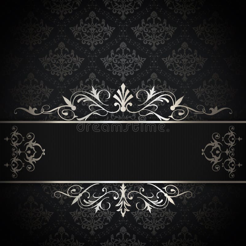 Black and White Vintage Background. Stock Illustration - Illustration of  elegant, decor: 70123365