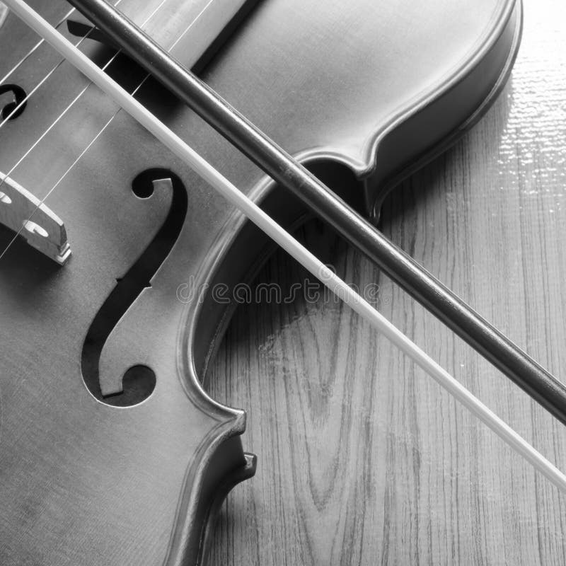 Black and white violin