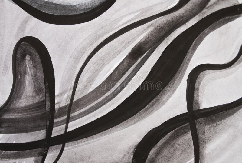 Black and White Watercolor Background Stock Illustration Illustration