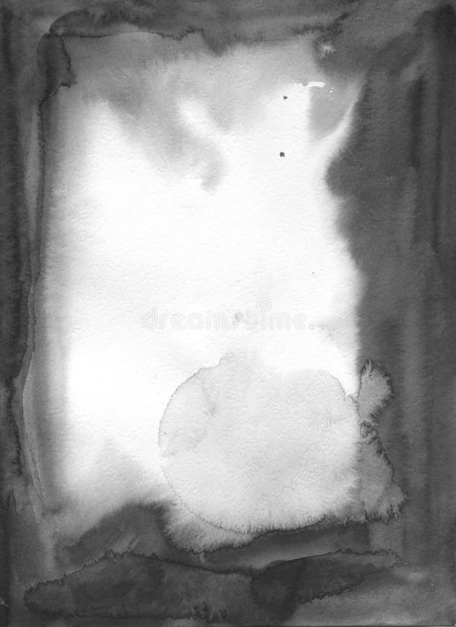 Black and White Watercolor Background, Watercolor Hand Painted Stock