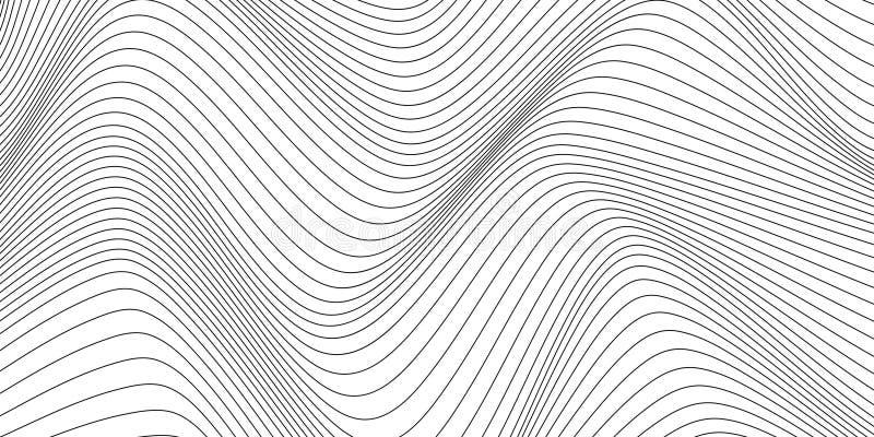 Black and White Wavy Stripes Background Stock Illustration ...