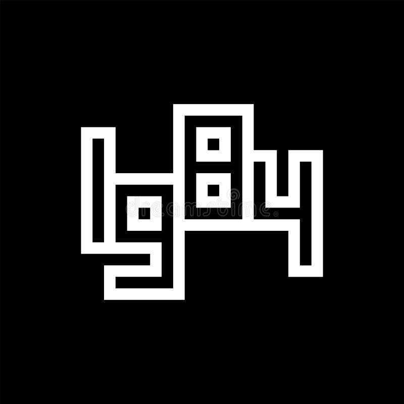 Black and White Year 1984 Text Stock Vector Illustration of