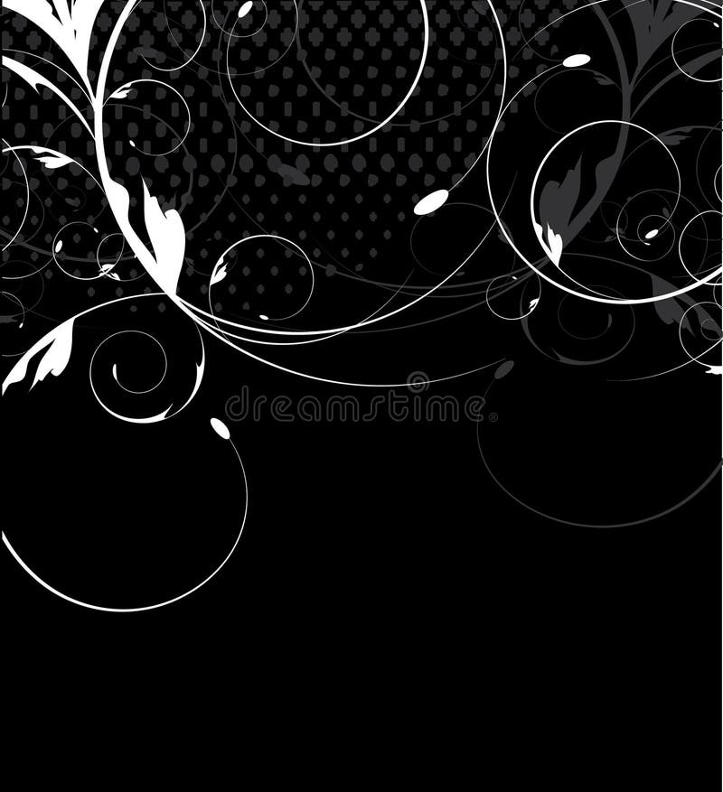 Black and whitw design ornament