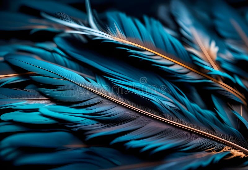 Black wing feathers detail, abstract dark background royalty free stock photos