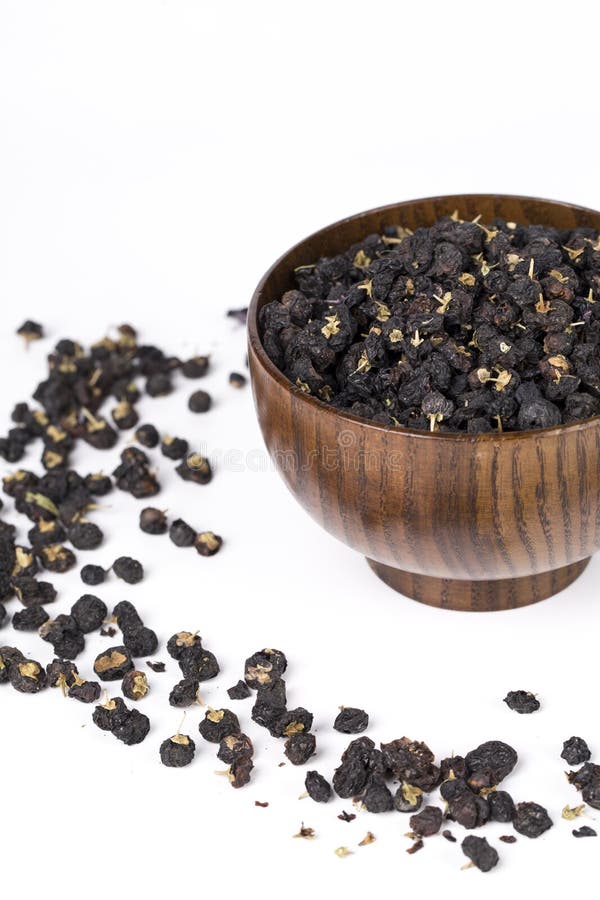 Black Wolfberry Lycium Barbarum. Stock Image Image of mongolia