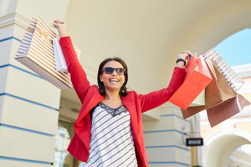 Black woman excited about shopping sales royalty free stock photos Black woman excited about shopping sales royalty free stock photos