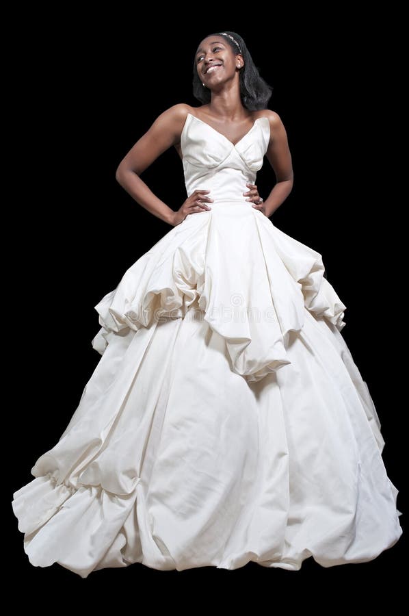 Black woman in wedding dress royalty free stock photos Black woman in wedding dress royalty free stock photos