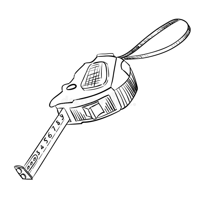 Black yardstick on a white stock illustration