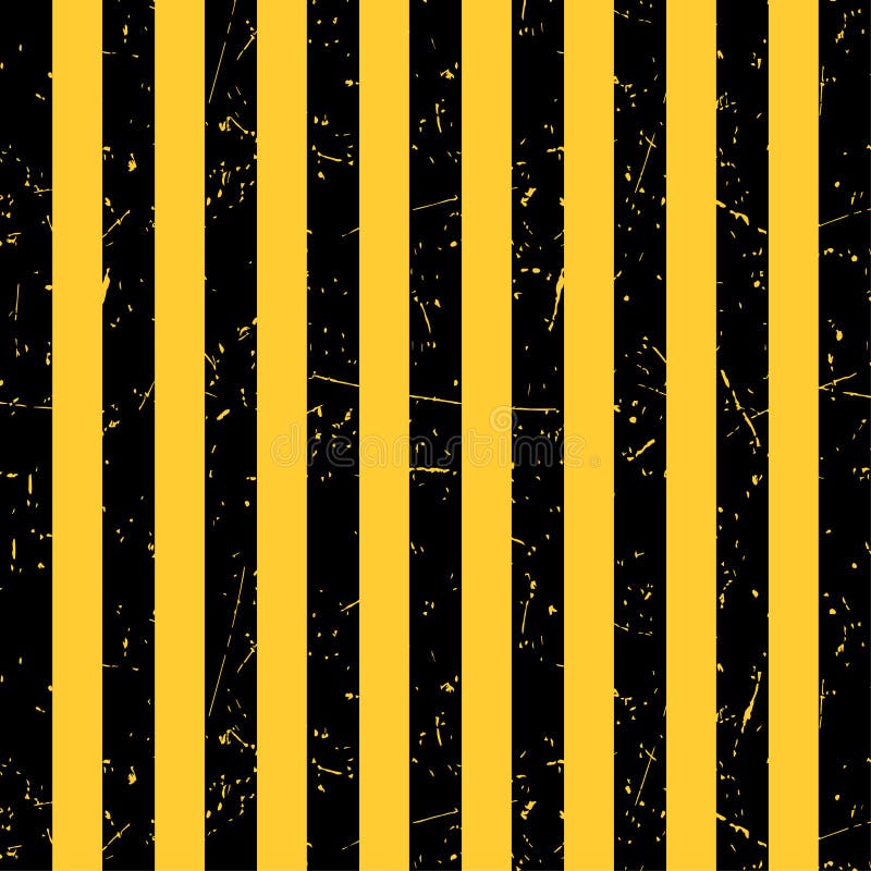 Black and Yellow Background with Scuffs. Striped Background with Grunge