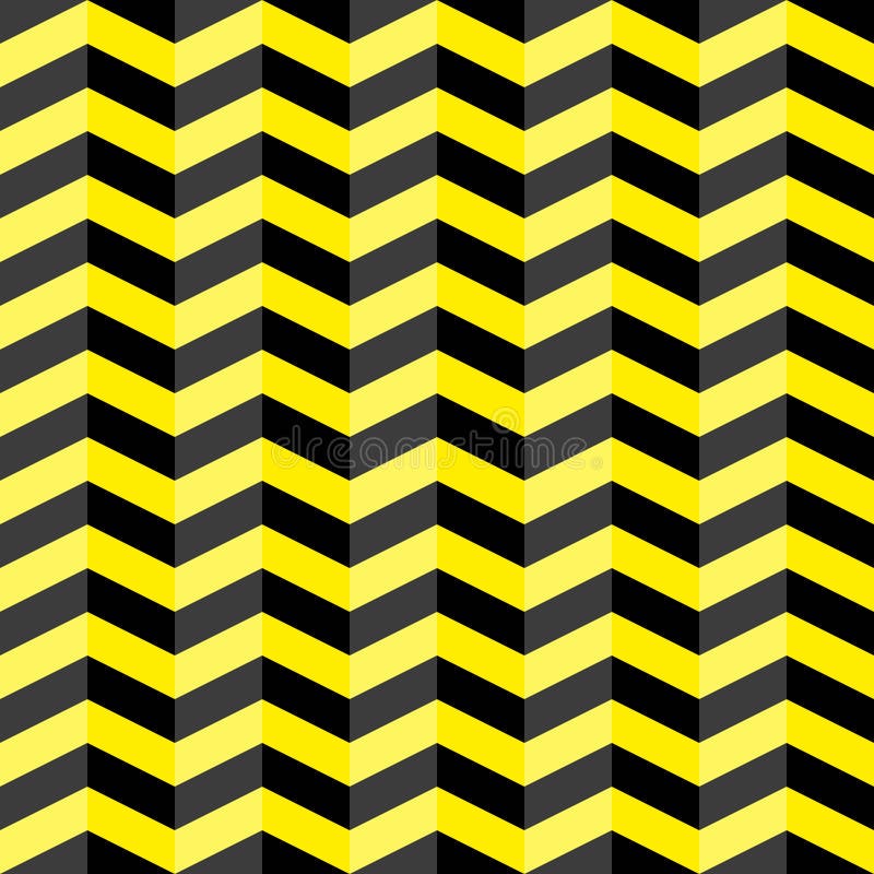 Black and yellow chevron seamless pattern royalty free illustration